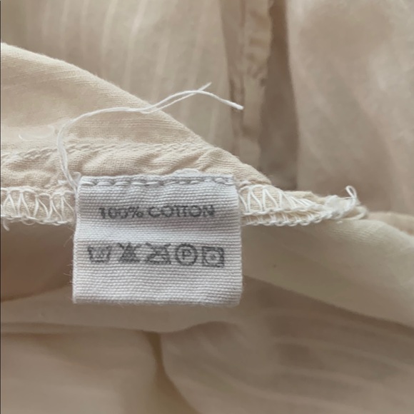 Magnolia Pearl Women's Cordelia shirt in cream tone on tone stripe euro cotton - Picture 4 of 7